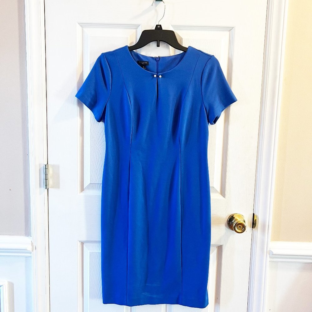 Talbots Short Sleeve Royal Blue Sheath Dress - Women’s 2 Petite